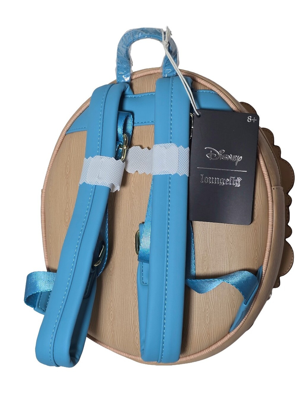 Loungefly Disney Pinocchio Cameo Mini Backpack Faux Woodgrain NWT - Picture 4 of 7